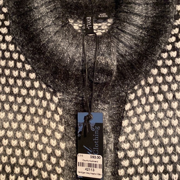 ETHYL clothing NWT Cardigan gray button down size Large - Picture 4 of 8